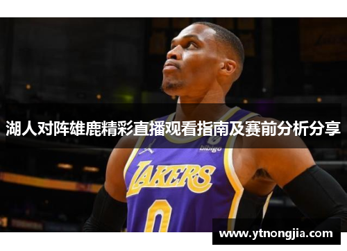 湖人对阵雄鹿精彩直播观看指南及赛前分析分享